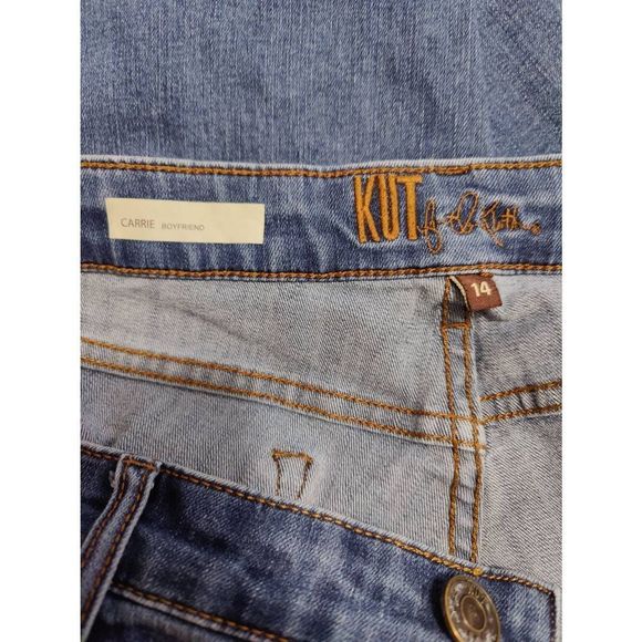 Kut From the Kloth Medium Blue Carrie Boyfriend Jeans Women's Size 14 - Picture 5 of 5
